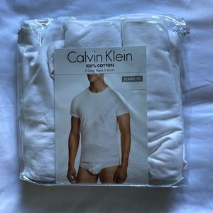 Calvin Klein cotton white crew neck t-shirt 3 pack